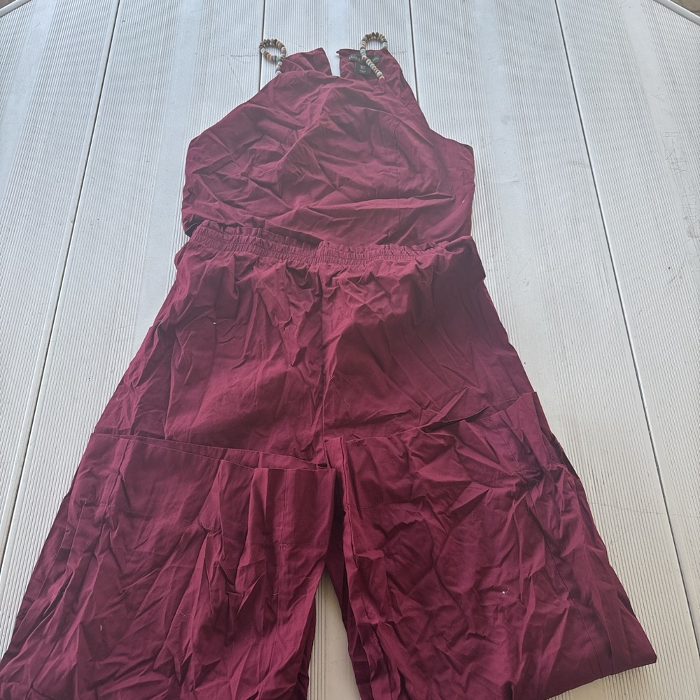 House of Harlow 1960 Deep Red Jumpsuit